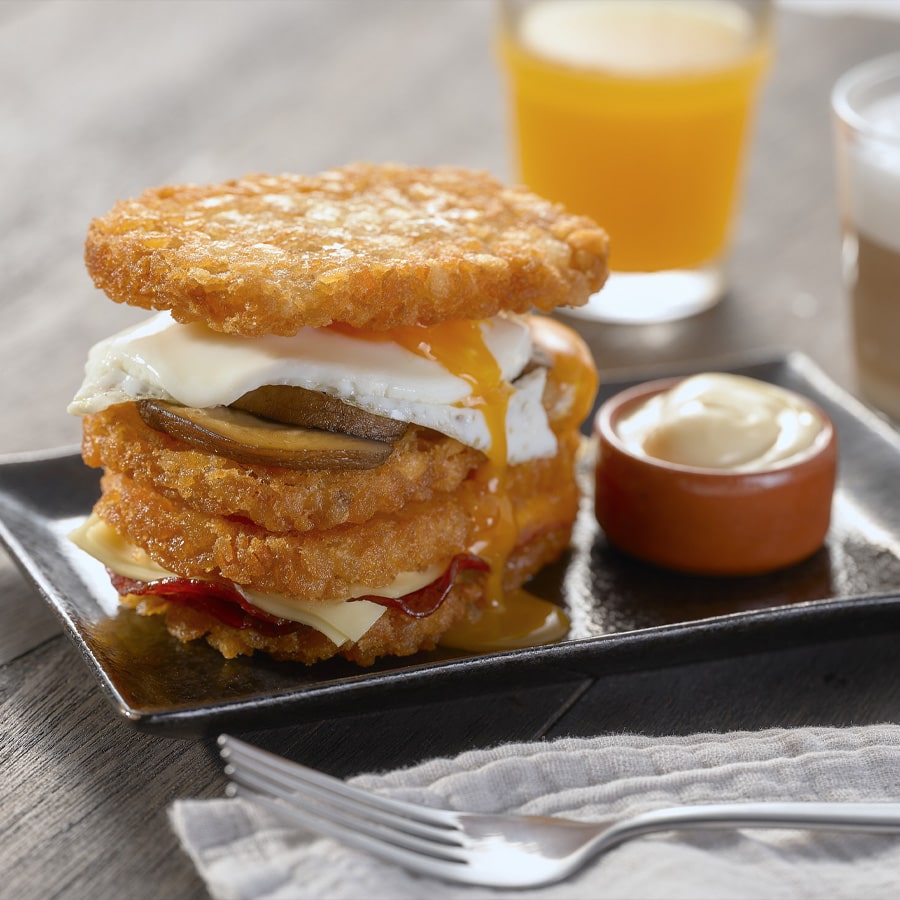 해쉬브라운을 곁들인 아침식사