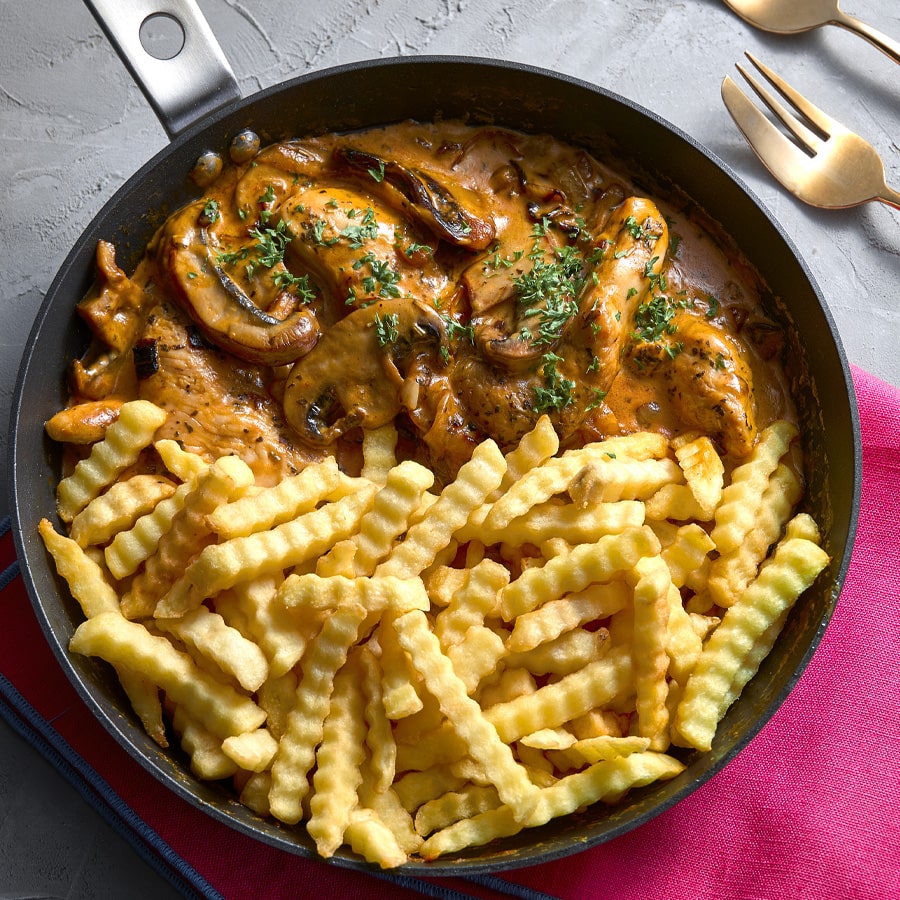 CREAMY MUSHROOMS AND CHICKEN