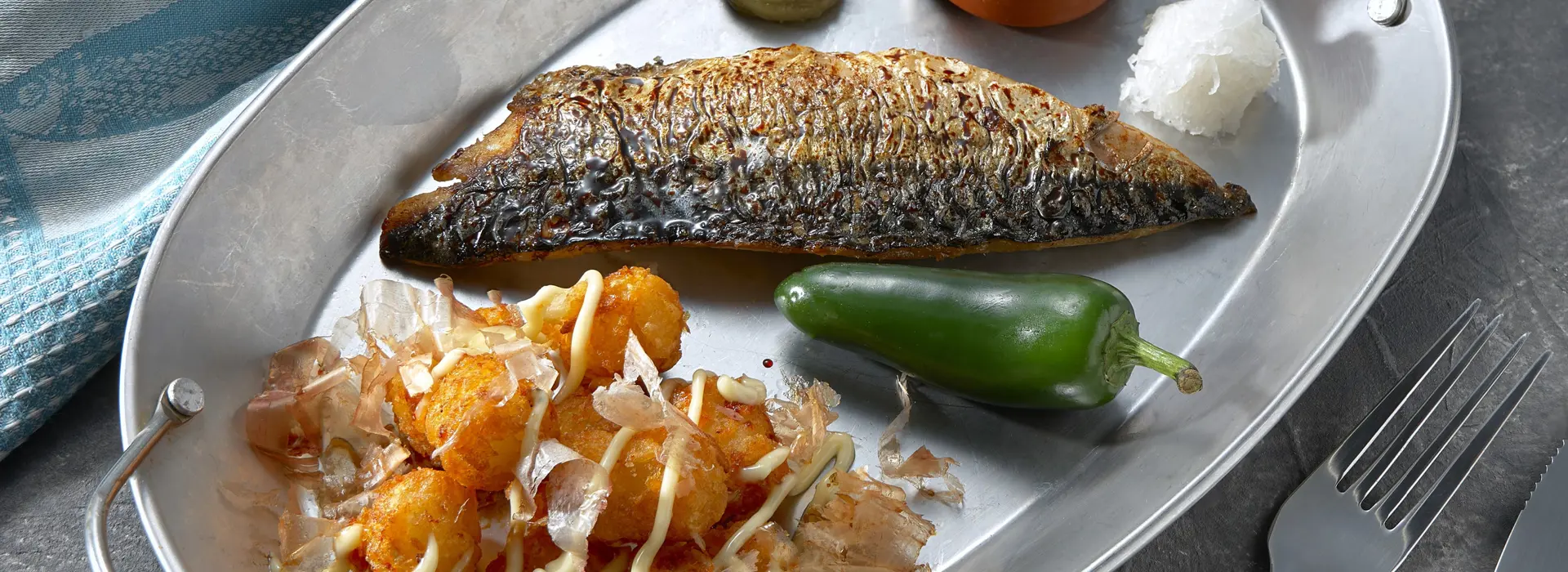 TATER TOTS AND SABA FISH