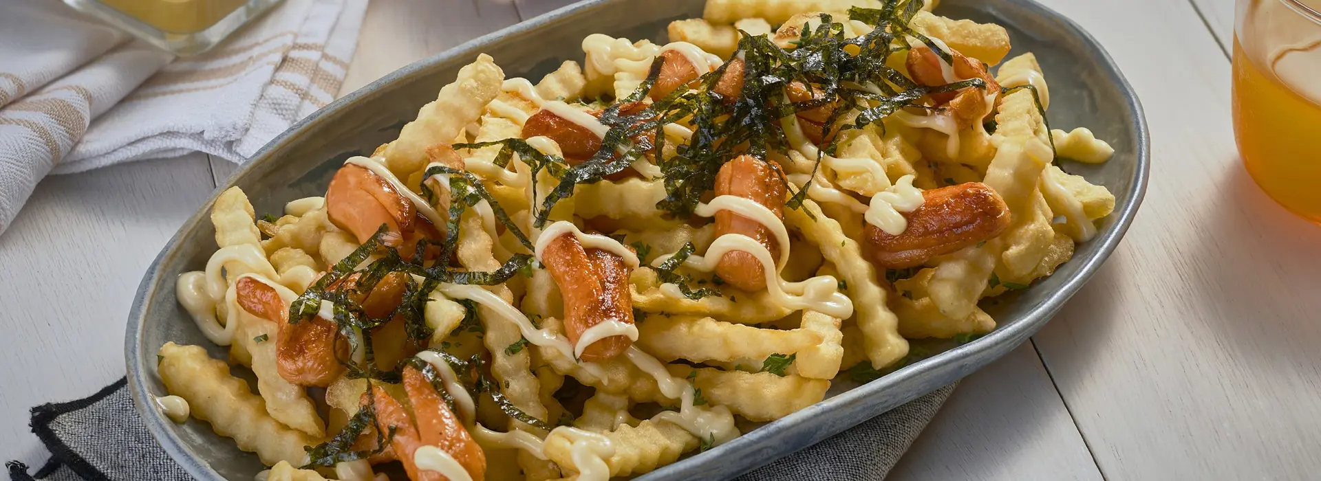 FRIES AND MINI BANGERS