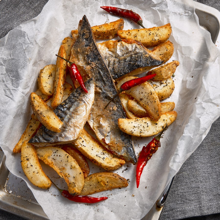 구운 고등어와 컨트리 웻지