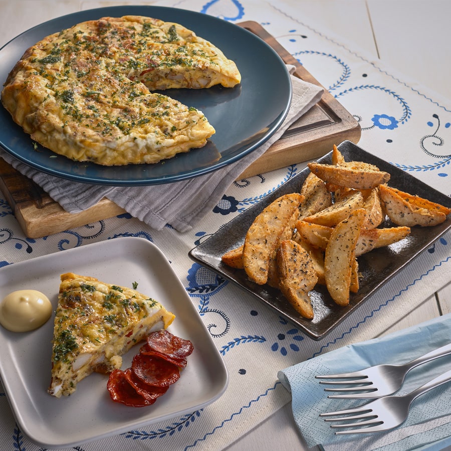 초리조 소시지 & 감자 스파이시 프리타